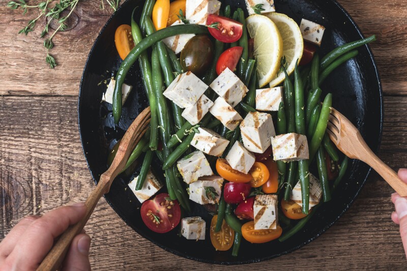 Estrogen-rich tofu salad for menopause