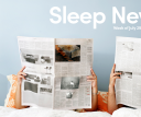 Two people in bed reading newspapers beneath text that reads "Sleep News Week of July 29, 2022"