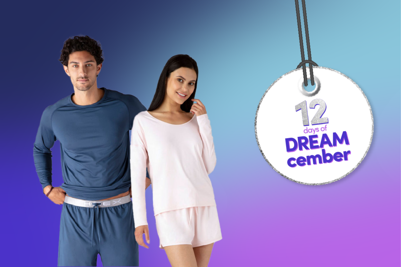 DREAMcember graphic showing Sheex Pajama Set.
