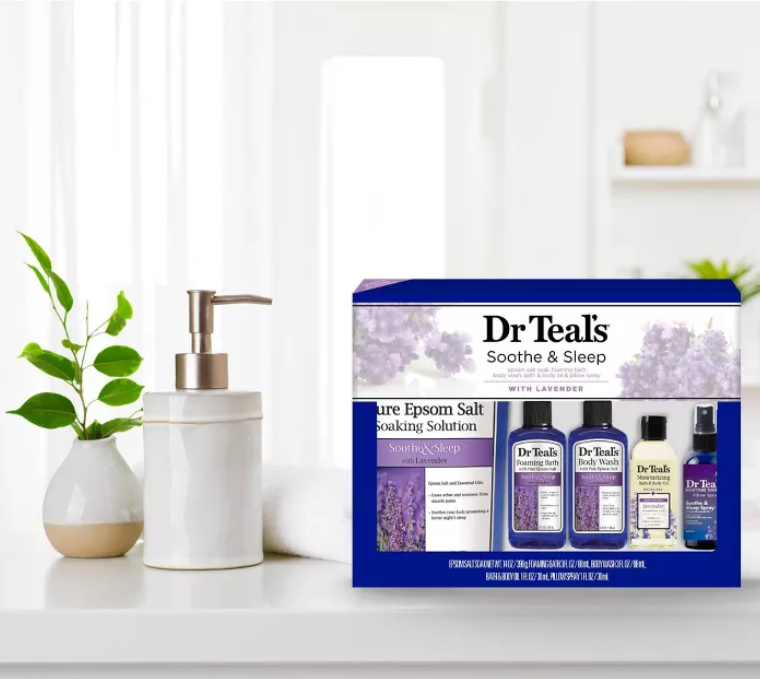 Dr Teal's Soak and Sleep gift set for good sleep and stress relief